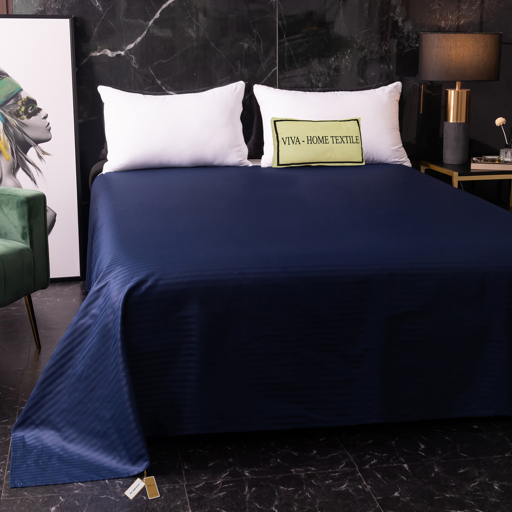 Простыня Страйп Сатин Однотонный 100% хлопок R1CT033