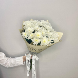 Букет из махровых хризантем 5 шт