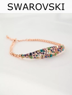 Браслет Россыпь из разноцветных камней Swarovski