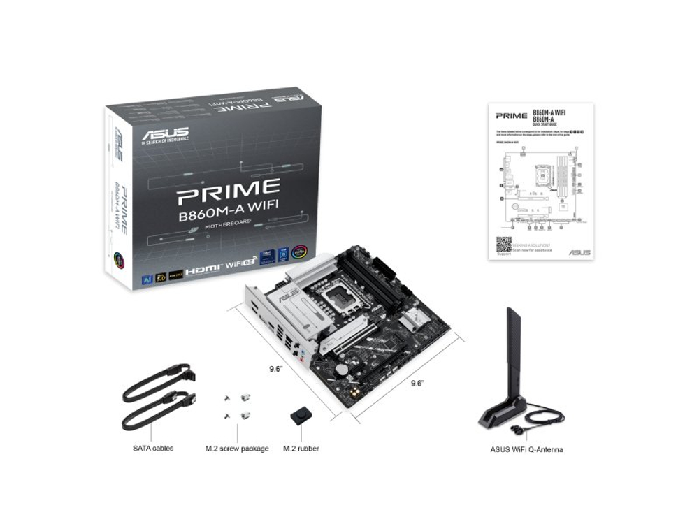 Материнская плата Asus Prime B860m-a Wifi, Socket LGA 1851, Intel B860, mATX, RTL [90MB1JY0-M0EAY0]