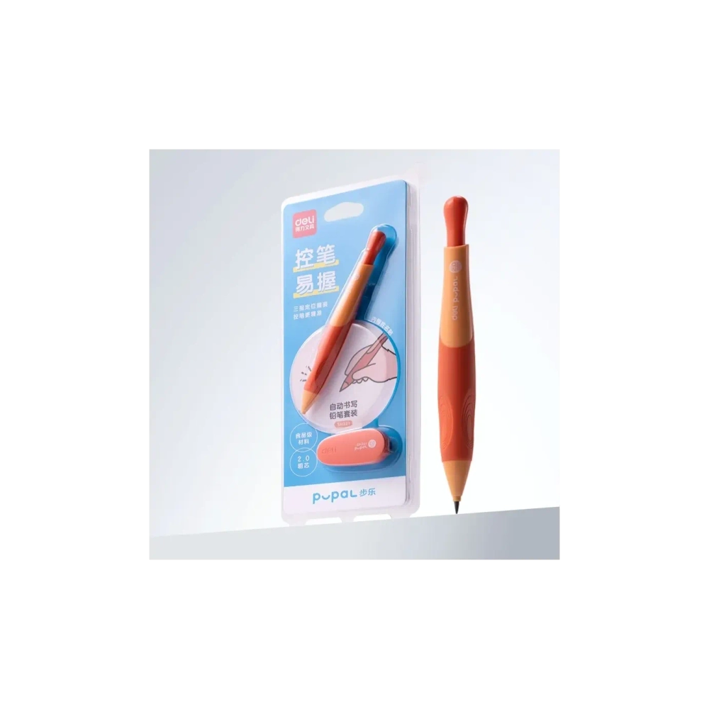 Карандаш мех. 2.0 мм Deli Pupal + точилка для грифеля SH321 ассорти