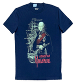 Футболка мужская с исторической символикой адмирал Федор Ушаков (синяя)