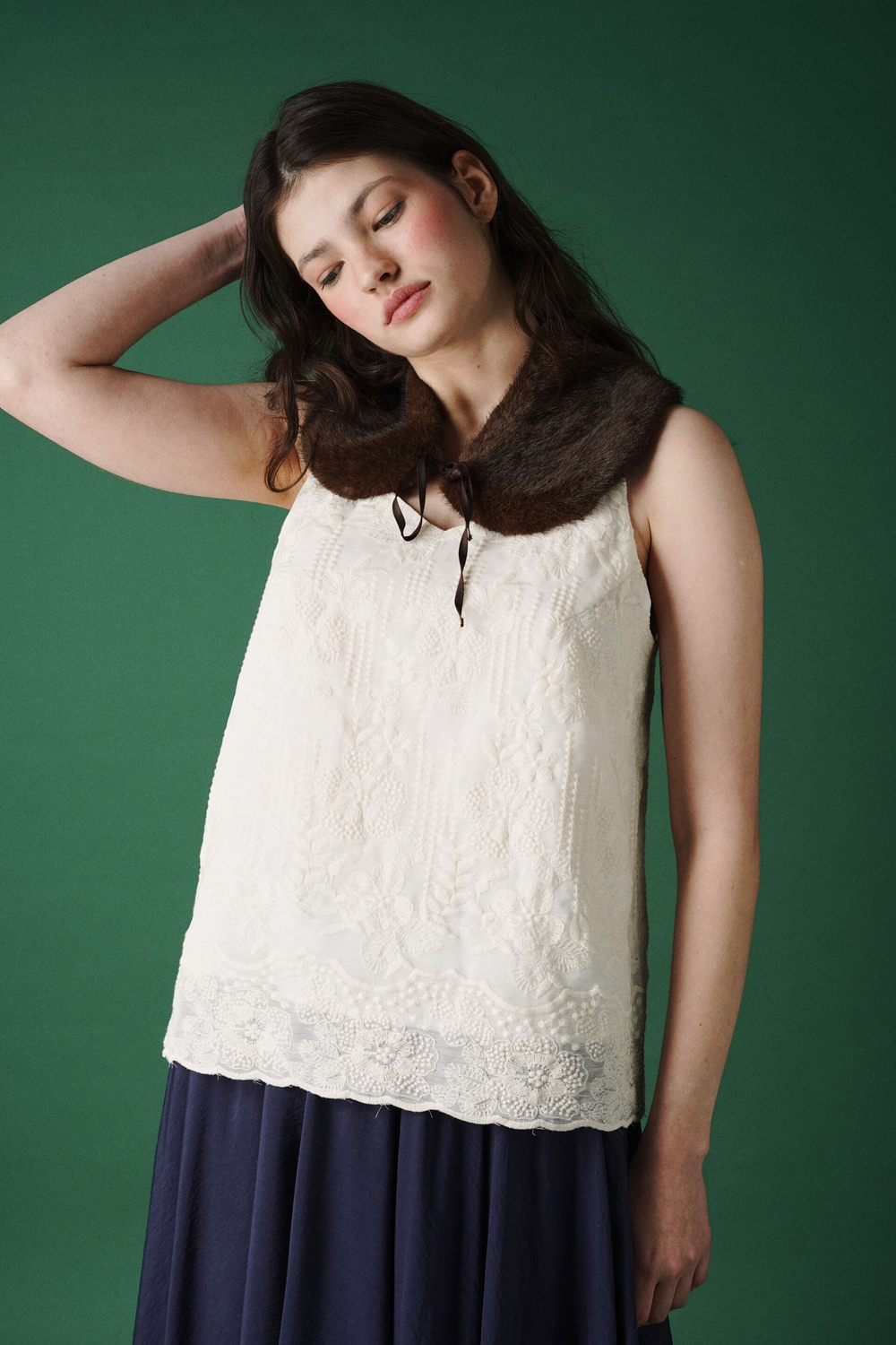 Топ из кружевного шитья "Морозные узоры"