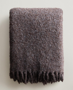 Zara Home плед из полиэстера, коричневый, 140x190 см · 3118/004