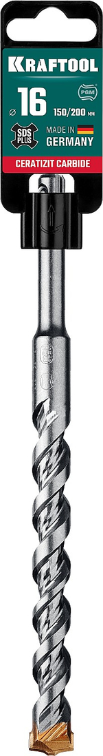 KRAFTOOL Ceratizit Carbide, 16 х 200 мм, SDS-plus бур (29320-210-16)