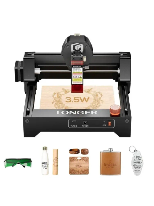 Лазерный гравер Longer Ray5mini, мощность лазера 3.5Вт 130*140mm рабочая зона скорость 12000мм/мин