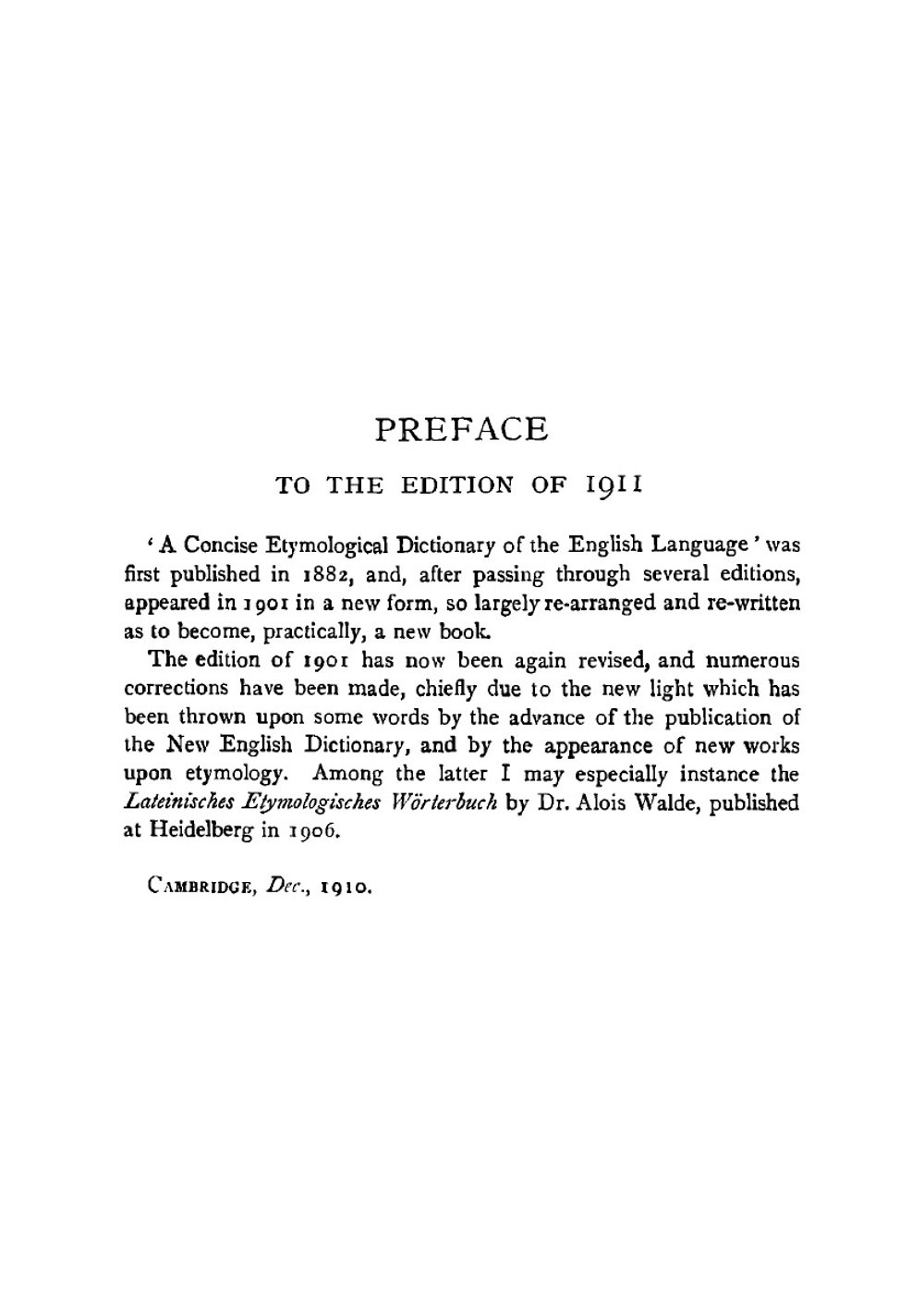 A Concise Etymological Dictionary Of The English Language | W.W. Skeat