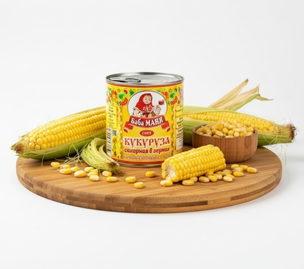 Кукуруза сахарная Баба Маня ГОСТ, 425 мл