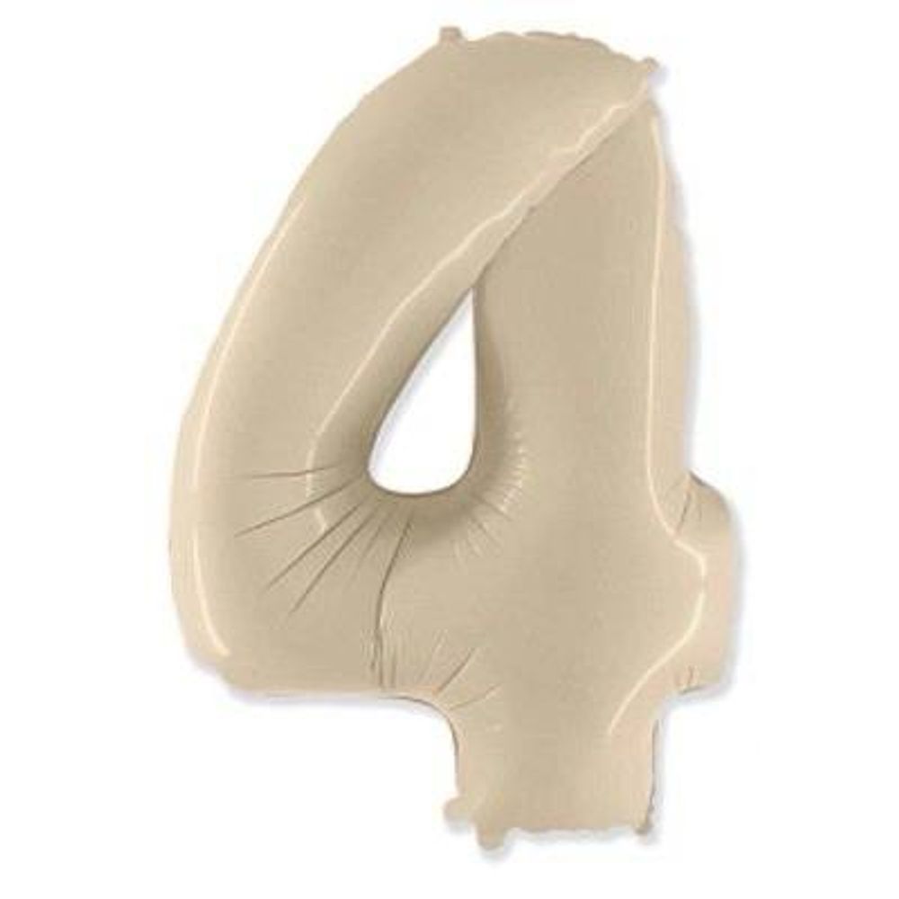 Цифра "4" Кремовая