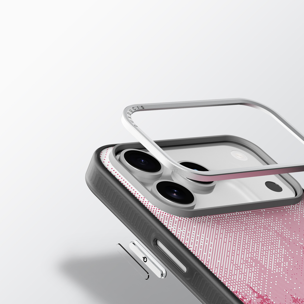 Чехол с MagSafe и рисунком красного цвета для iPhone 17 Pro, от Dux Ducis серия Moro Series Magnetic