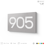 Номер на дверь 905, табличка на дверь для офиса, квартиры, кабинета, аудитории, склада, серая 120х70 мм, Айдентика Технолоджи