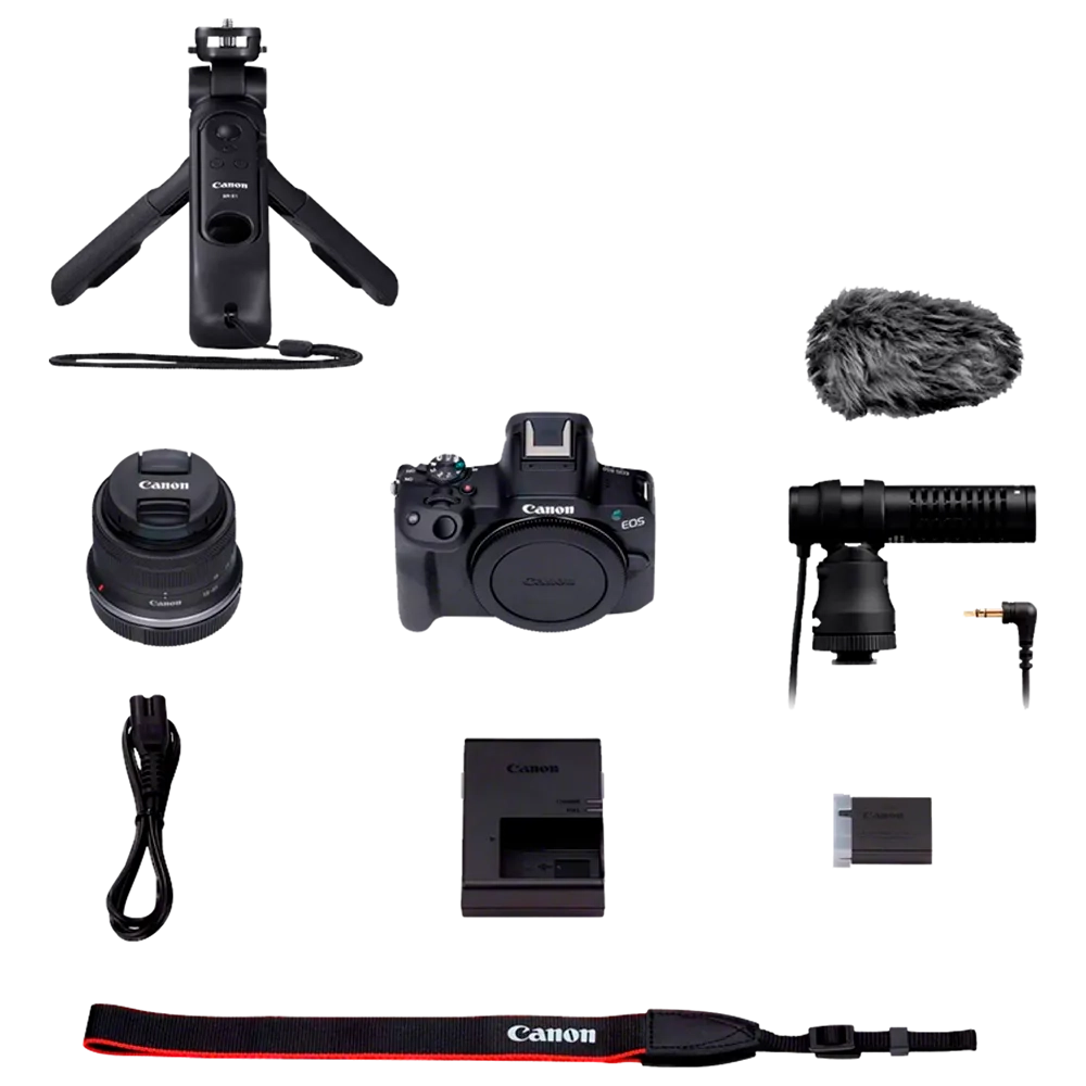 Беззеркальный фотоаппарат Canon EOS R50 Content Creator Kit RF-S 18-45mm f/4.5-6.3 IS STM