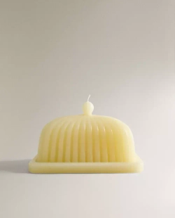 ZARA HOME ДЕКОРАТИВНАЯ СВЕЧА В ФОРМЕ МАСЛЕНКИ, ЖЕЛТО-ОРАНЖЕВЫЙ