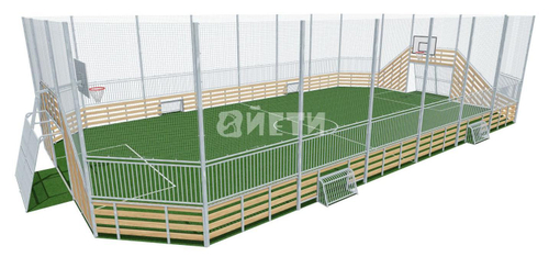 Ограждение спортивной площадки ЭКО 391004 для игры в уличный футбол