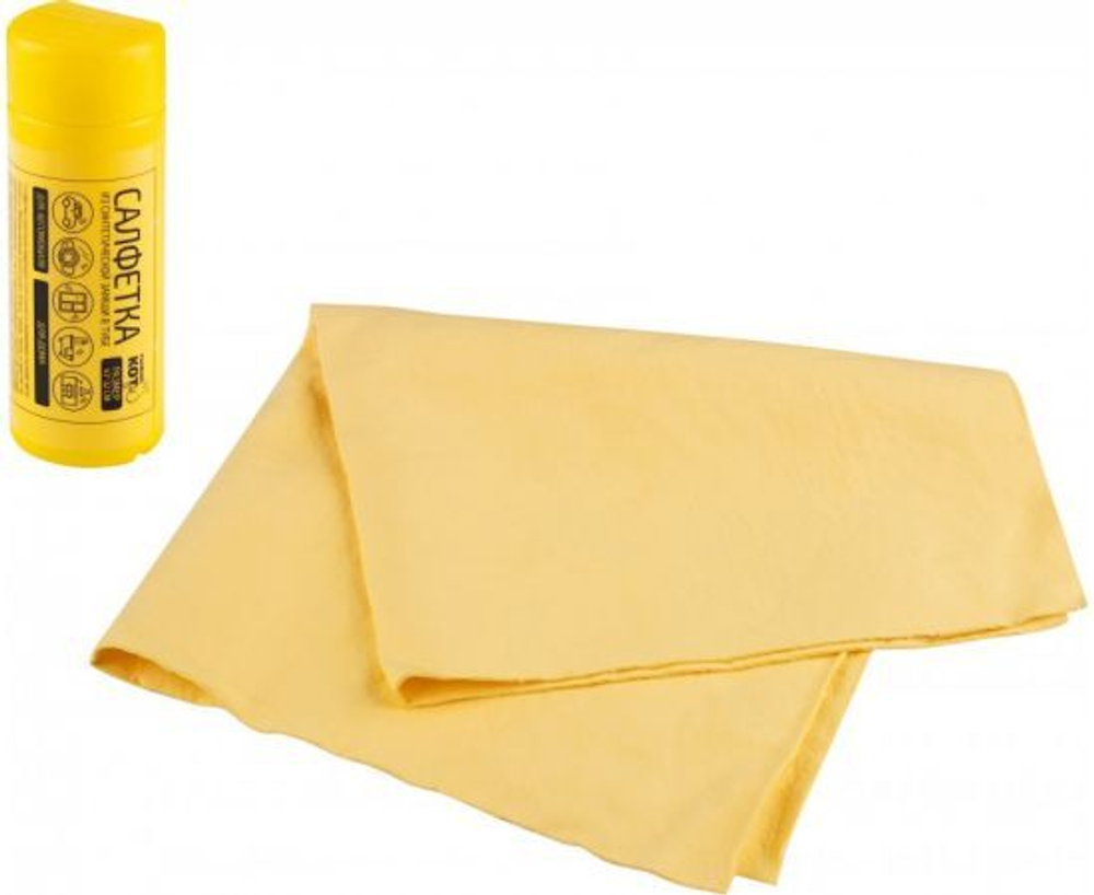 Салфетка из синтетической замши Рыжий кот в тубе, 43x32см 104777