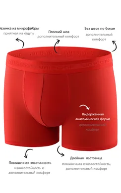 Мужские трусы BB08 Красный