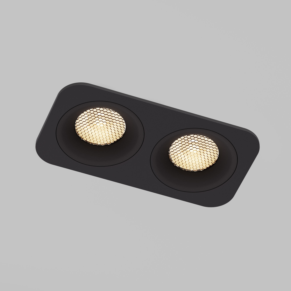 Встраиваемый светодиодный светильник Elektrostandard Tetro 15277/LED 20W 3000K черный