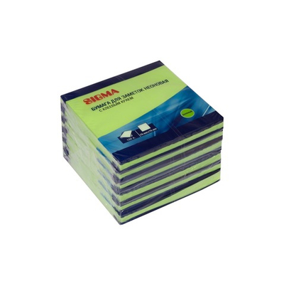 Блок с л/к 76*76 100л.х6шт. Sigma неон зеленый