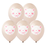 Шар латексный 35см Медвежонок белый (Ассорти)