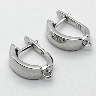 Ювелирные швензы с родиевым покрытием, размер 17*5 мм, цена за пару