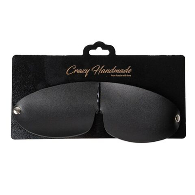 Однослойная закрытая маска из натуральной кожи (Цвет: черный)