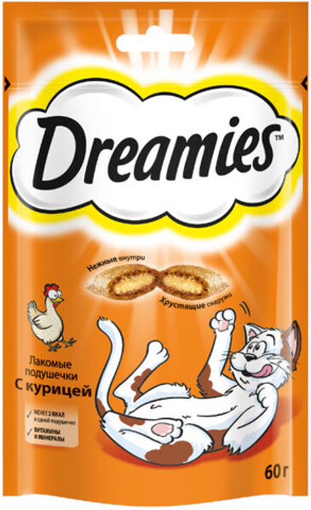 Лакомство Курица для кошек Dreamies, 60г