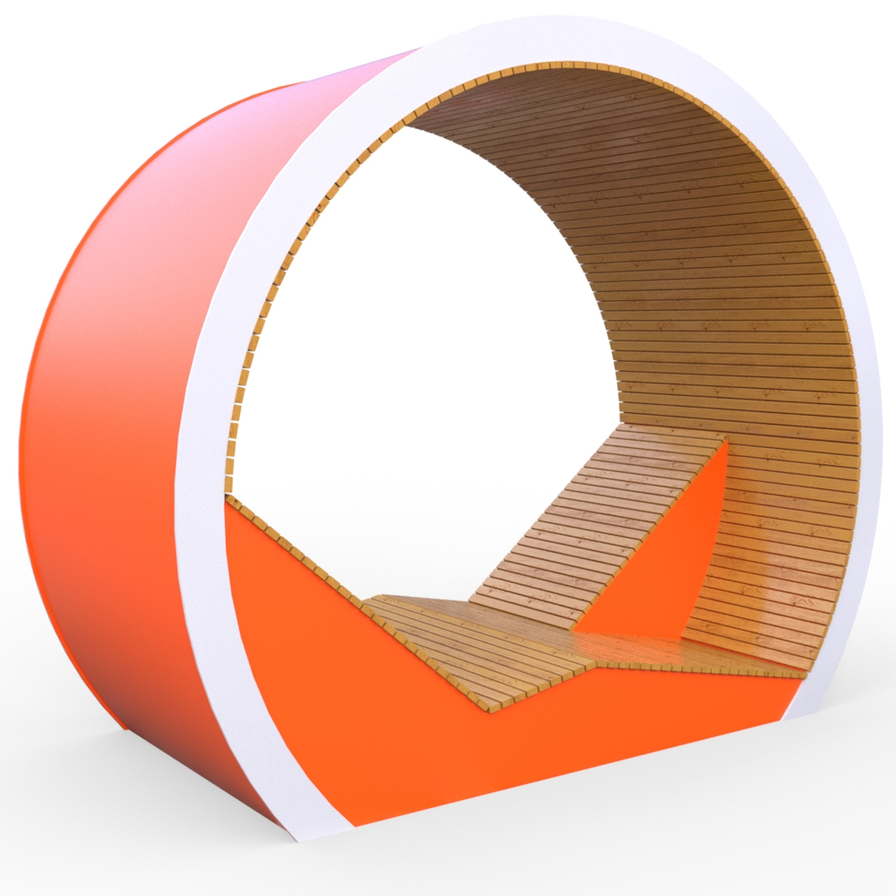 Беседка-лежак Кольцо с подсветкой