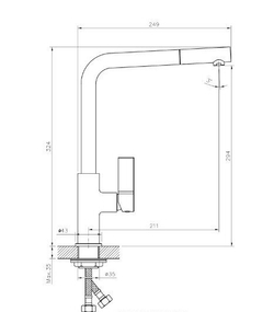 Смеситель для кухни Haiba HB70501-7, черный