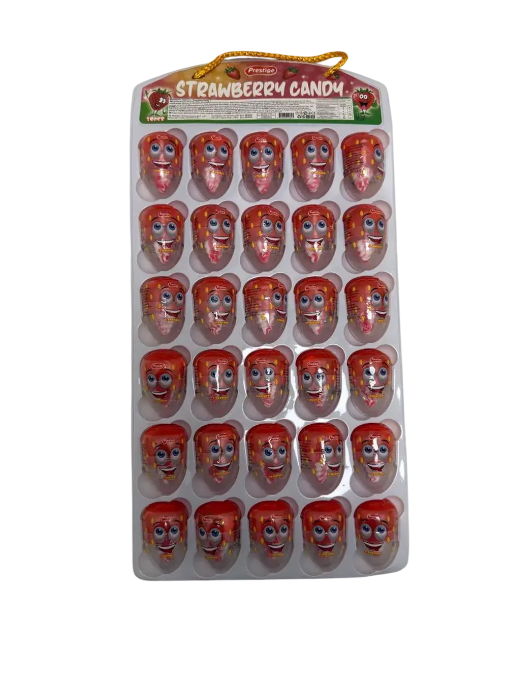 Леденцовая карамель в форме Клубники , 30шт