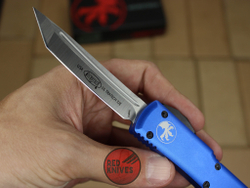 Нож Microtech Ultratech T/E - синяя рукоять, танто клинок сатин RK-380