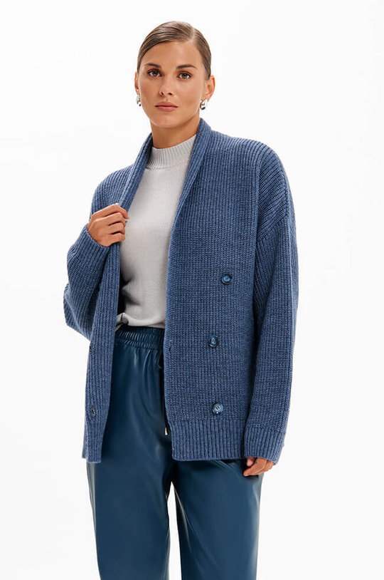 1948 Кардиган женский (дымчато-голубой)