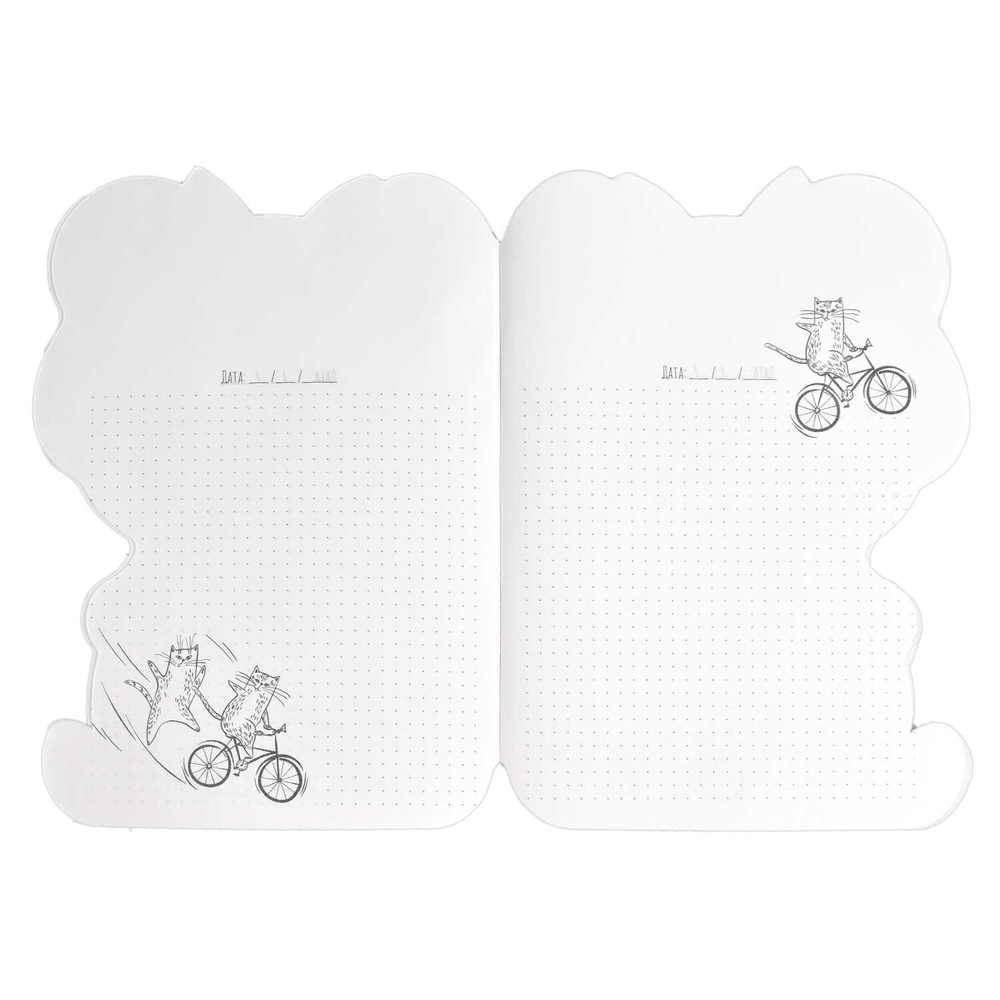 Тетрадь 40л арт. 64826/МИЛЫЙ МЫШОНОК /180х255 мм, фигурная вырубка, мягкий переплёт (2 скобы). вн.блок - белый офсет, точка. Обложка - мелованный картон 190 г/м²,