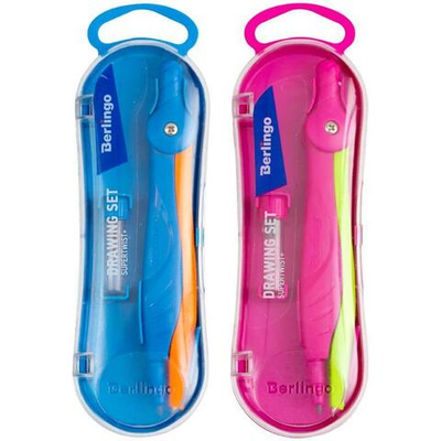 Готовальня "Supertwist" 2 предмета, пластик. пенал DS_10102 (Berlingo)