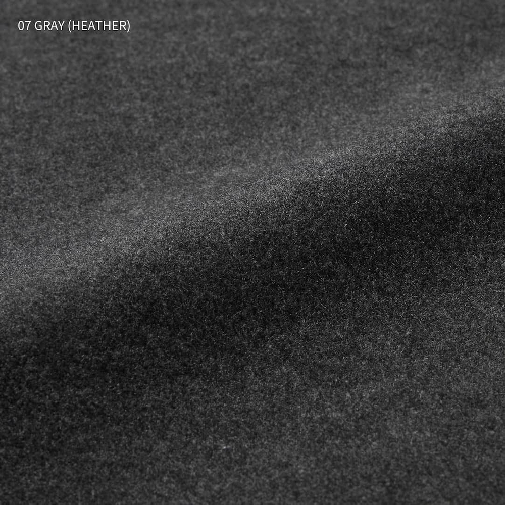 UNIQLO ТОП ИЗ ФЛИСА HEATTECH С ВЫСОКИМ ВОРОТНИКОМ И ДЛИННЫМИ РУКАВАМИ, СЕРЫЙ