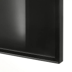 Стеклянная дверь - IKEA HÖGBO/HOGBO/ХЁГБО ИКЕА, 97х40 см, черный глянцевый