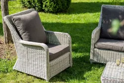 "Гляссе" лаунж-зона из искусственного ротанга, цвет бежевый