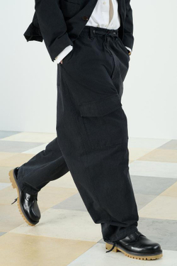 ZARA БРЮКИ СВОБОДНОГО КРОЯ ИЗ ХЛОПЧАТОБУМАЖНОЙ ТКАНИ, ТЕМНО-СИНИЙ