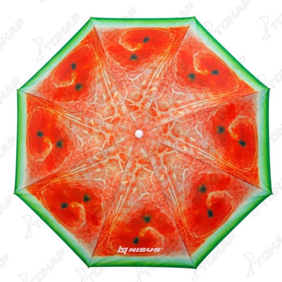 Зонт пляжный d 1,8м с наклоном Арбуз (19/22/170Т) NA-BU1907-180-W NISUS