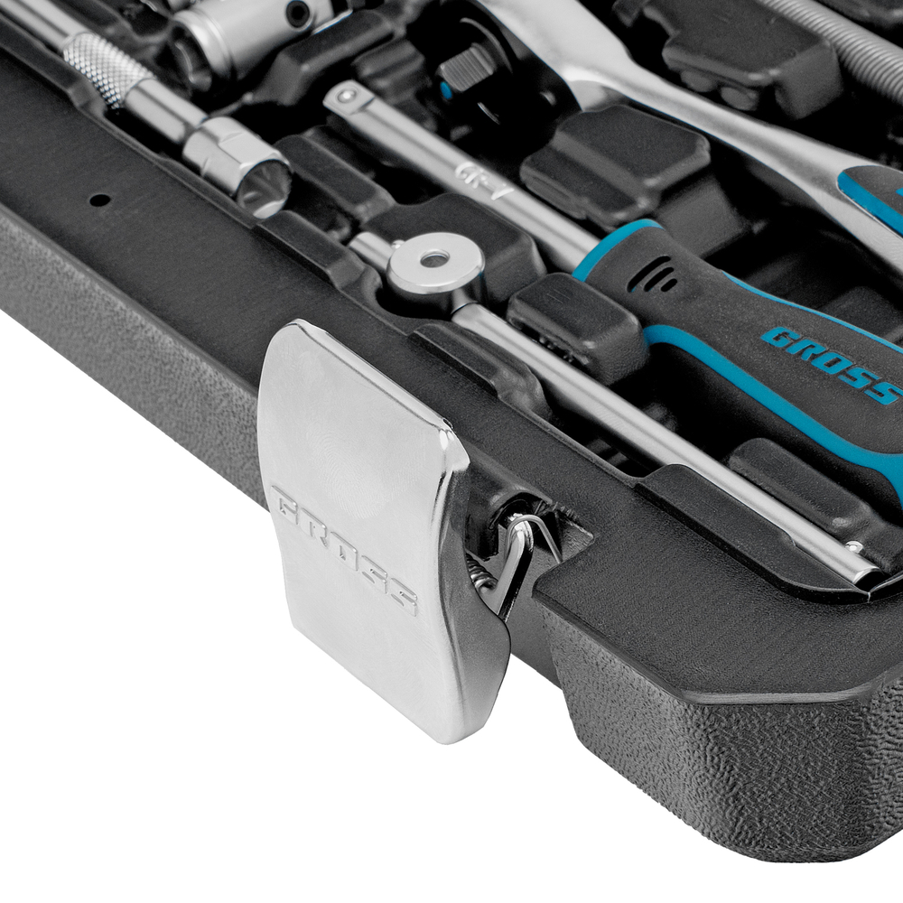 Набор инструментов, 1/4", CrV, 120 зубьев, 42 предмета Gross