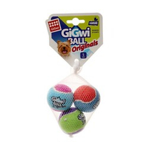 Игрушка для собак Три мяча с пищалкой 4,8см, серия GiGwi BALL Originals, GiGwi