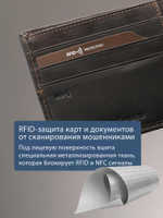 B240030R CASTANHO - Портмоне с RFID защитой MP