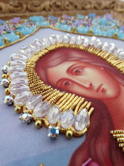 И-25а Набор для вышивания хрустальными камнями Богородица Помощница в родах (мал.)