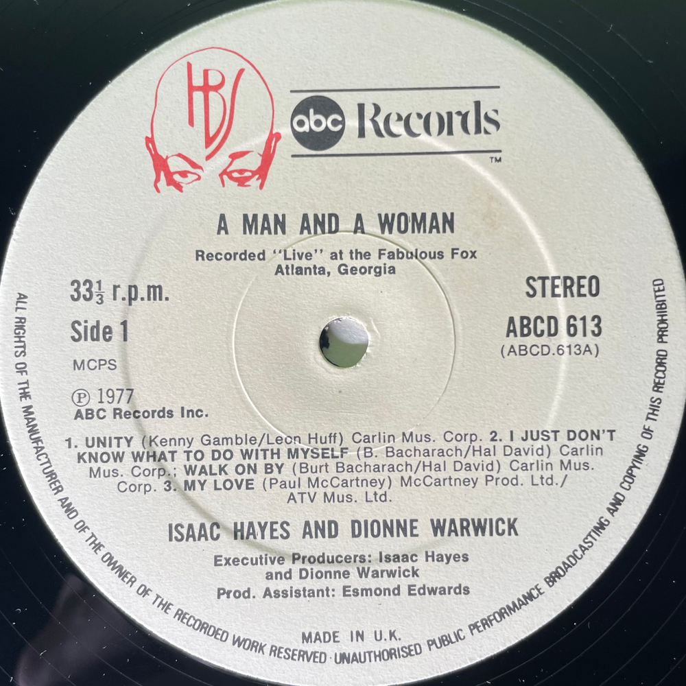 Isaac Hayes And Dionne Warwick ‎– A Man And A Woman 2LP (Англия 1977г.)