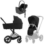 Коляска Cybex Priam IV Matt Black complete Cloud T Sepia Black Plus Base T 3 в 1 Sepia Black