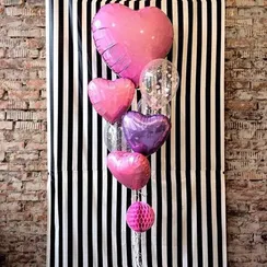 Фонтан из шаров для девушки