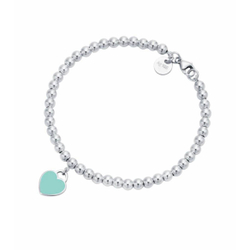 Браслет Tiffany&Co Blue Heart Tag Bead Bracelet