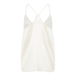 Топ шелковый на подкладке Mollen белый