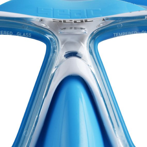 Маска детская Seac Procida junior белая рамка/синий силикон