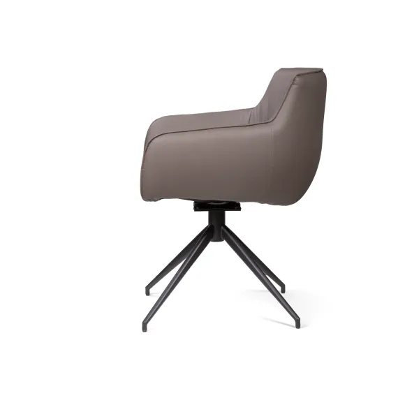 Полукресло Sofia, темно-серая экокожа Soft-Touch