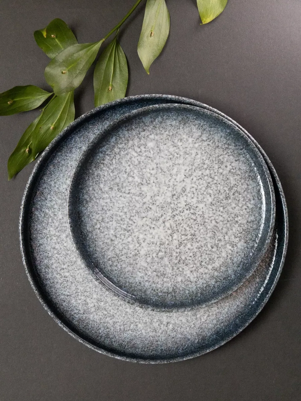 Набор 2 шт тарелок с бортиком, 20 см, Синий песок